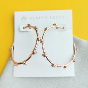 Kendra Scott Haven Heart Hoop Earrings in Rose Gold